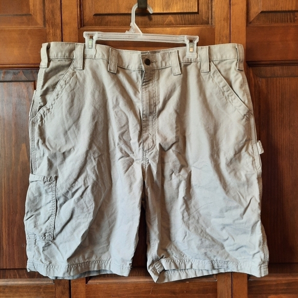 Carhartt Cotton Canvas Work Shorts Original Fit brown B147 TAN size 44 - Picture 3 of 13